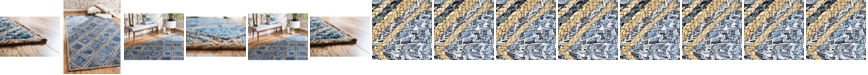 Bayshore Home Braided Square Bsq6 Blue Area Rug Collection